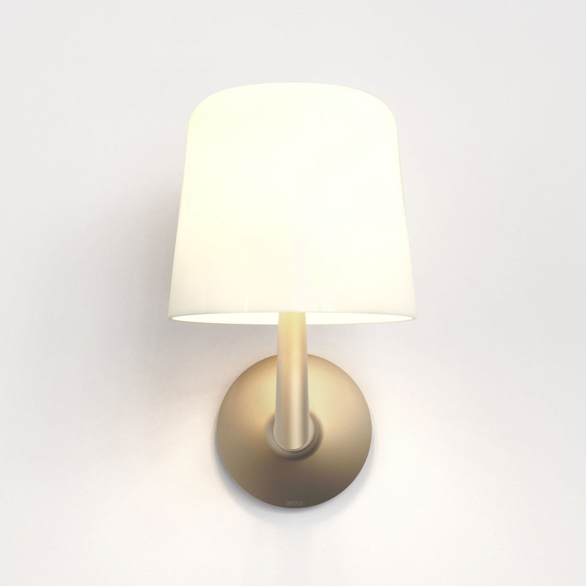 Ella Wall Light in Light Bronze with Porcelain Shade