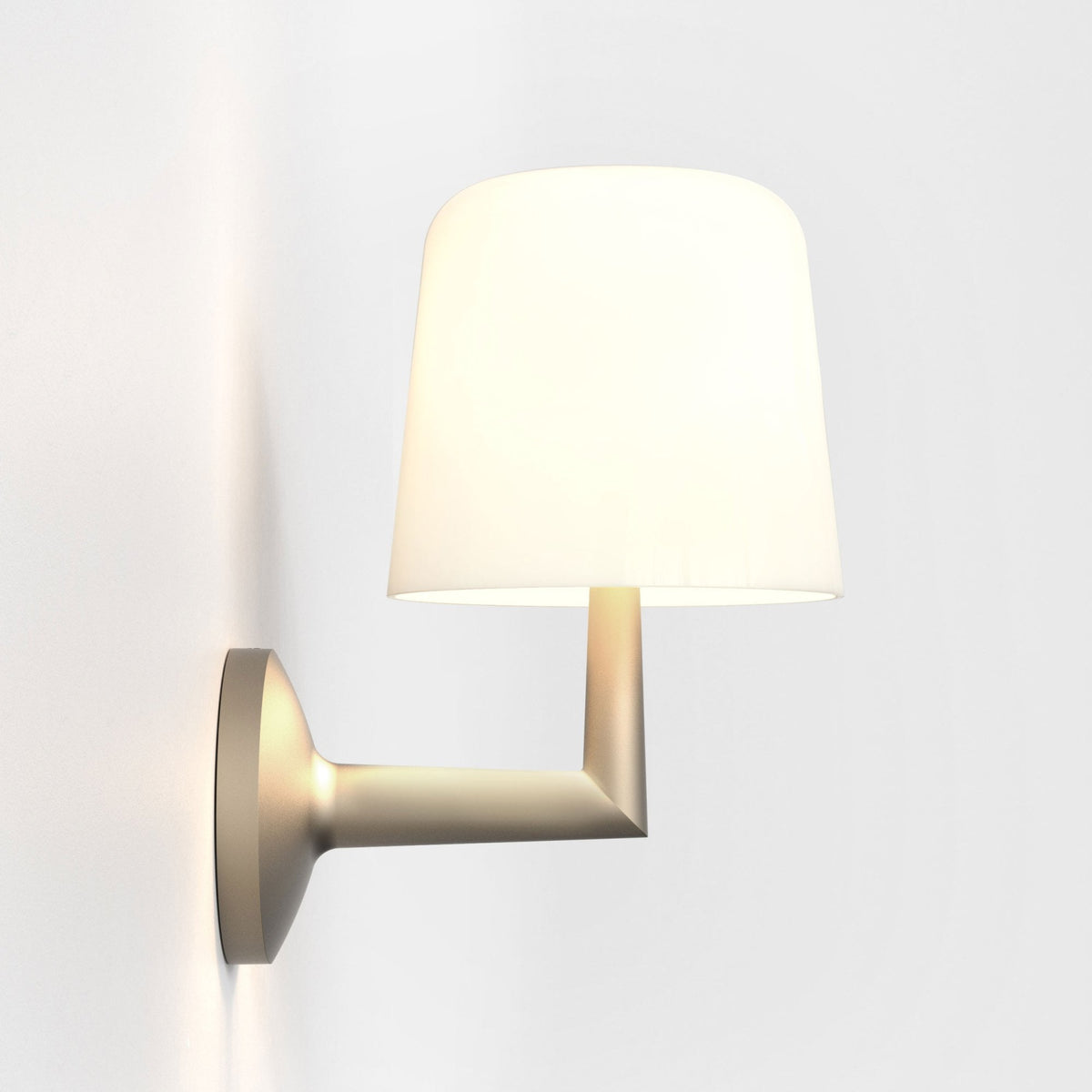 Ella Wall Light in Light Bronze with Porcelain Shade