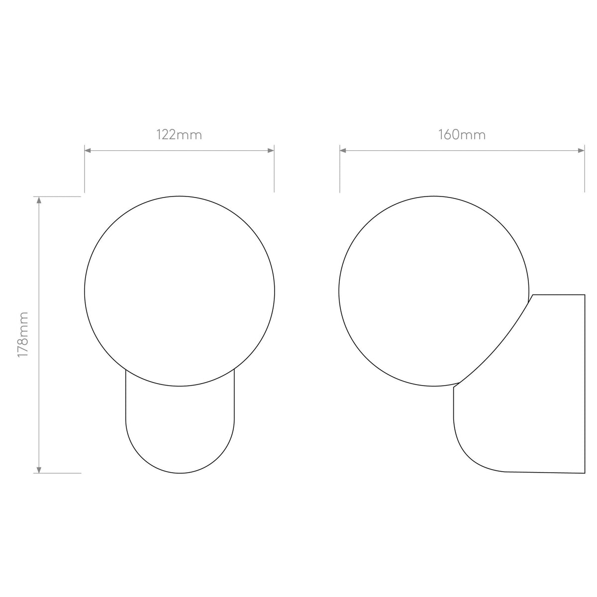 Lyra Single IP44 Ceramic Bathroom Wall Light in Gloss Glaze White