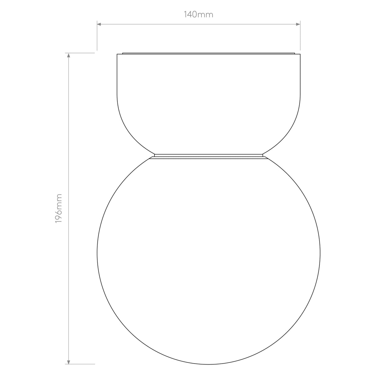 Lyra 140 IP44 Ceramic Bathroom Ceiling Light in Gloss Glaze White