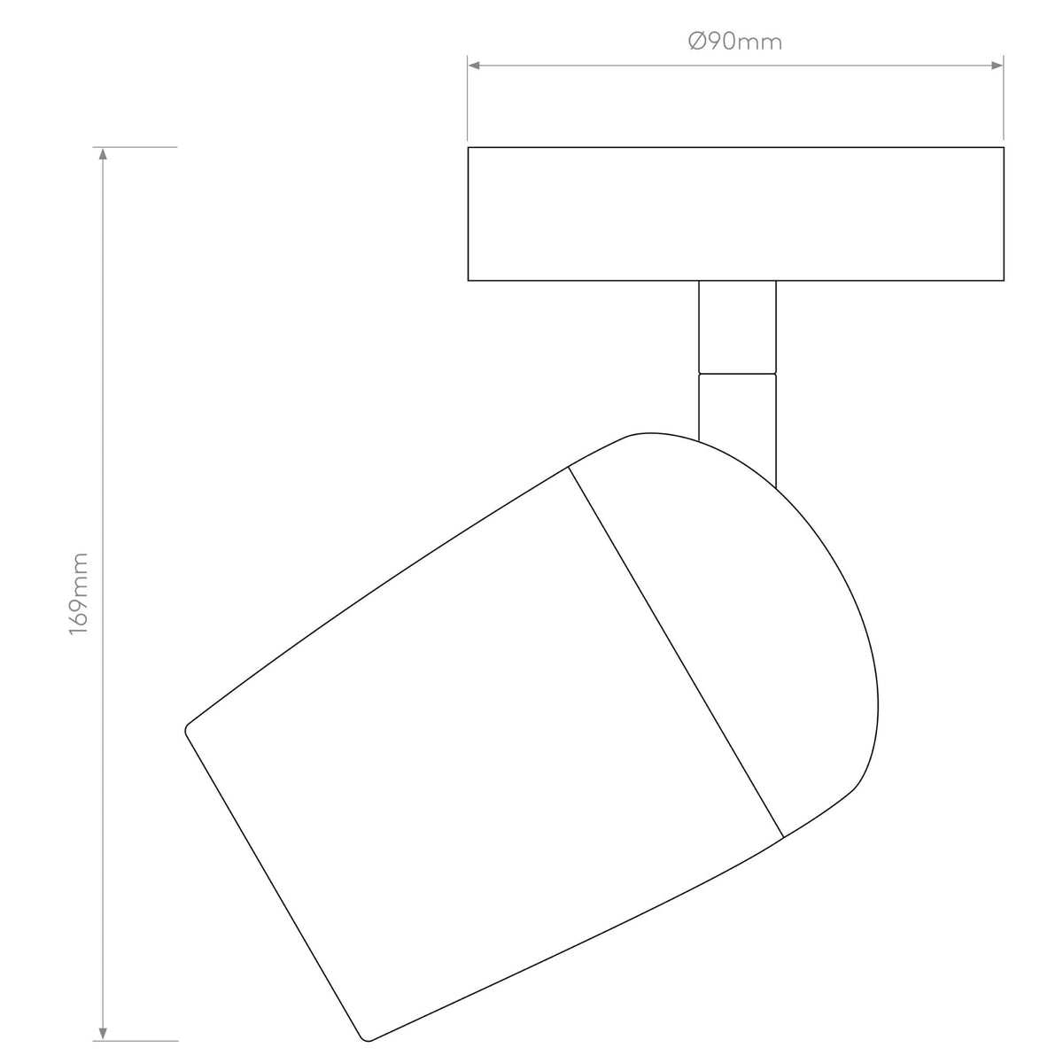 Koto Single Spotlight in Matt Black