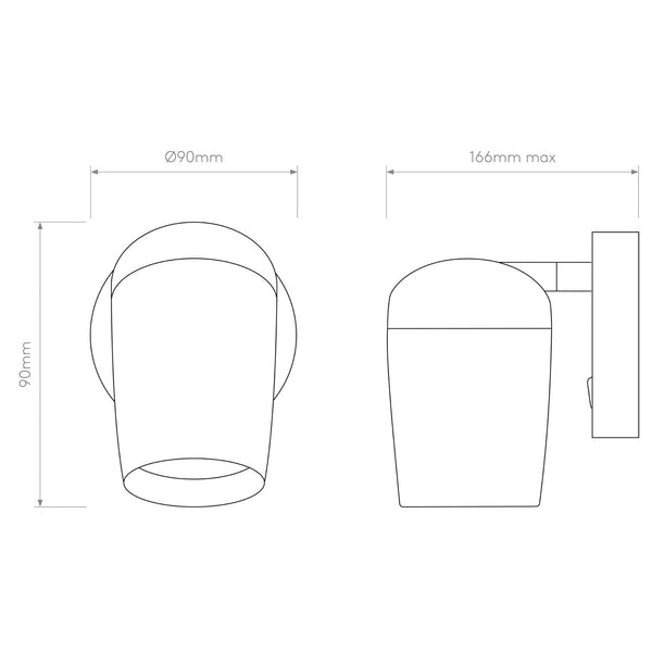 Koto Single Switched Spotlight in Matt Black