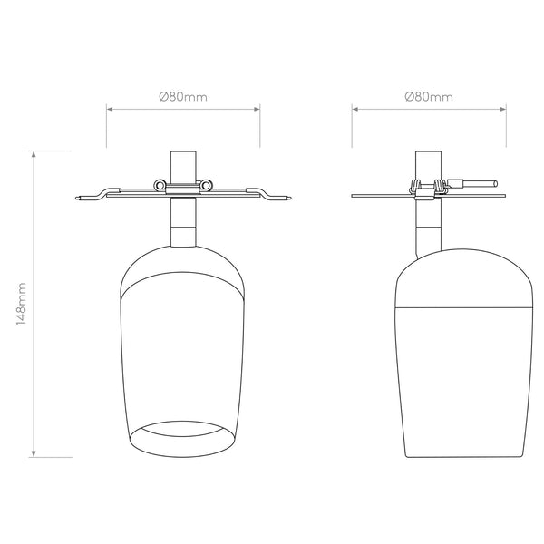 Koto Single Recessed Spotlight in Matt Black