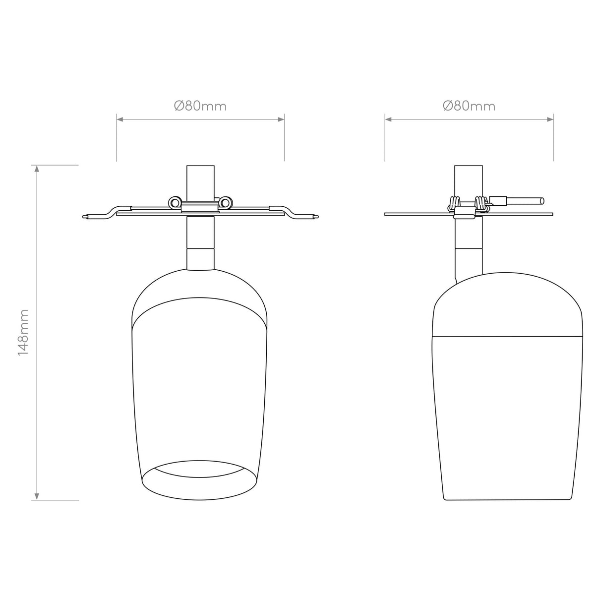 Koto Single Recessed Spotlight in Matt White