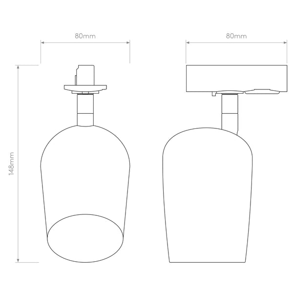 Koto Single Track Spotlight in Matt Black