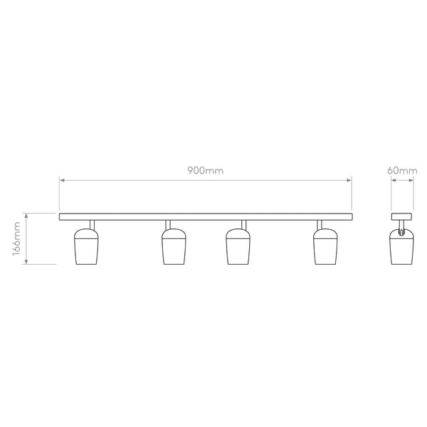 Koto Four Bar Spotlight in Matt White