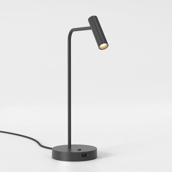 Enna LED Desk Lamp with USB in Matt Black