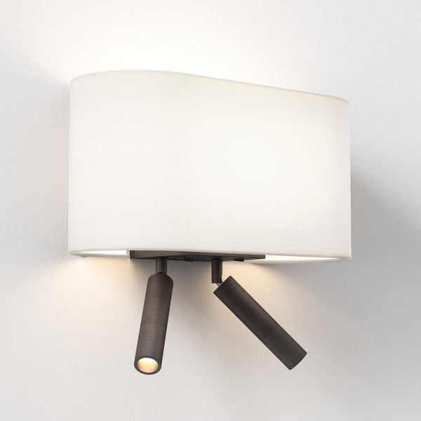Venn Twin Reader Wall Light in Bronze