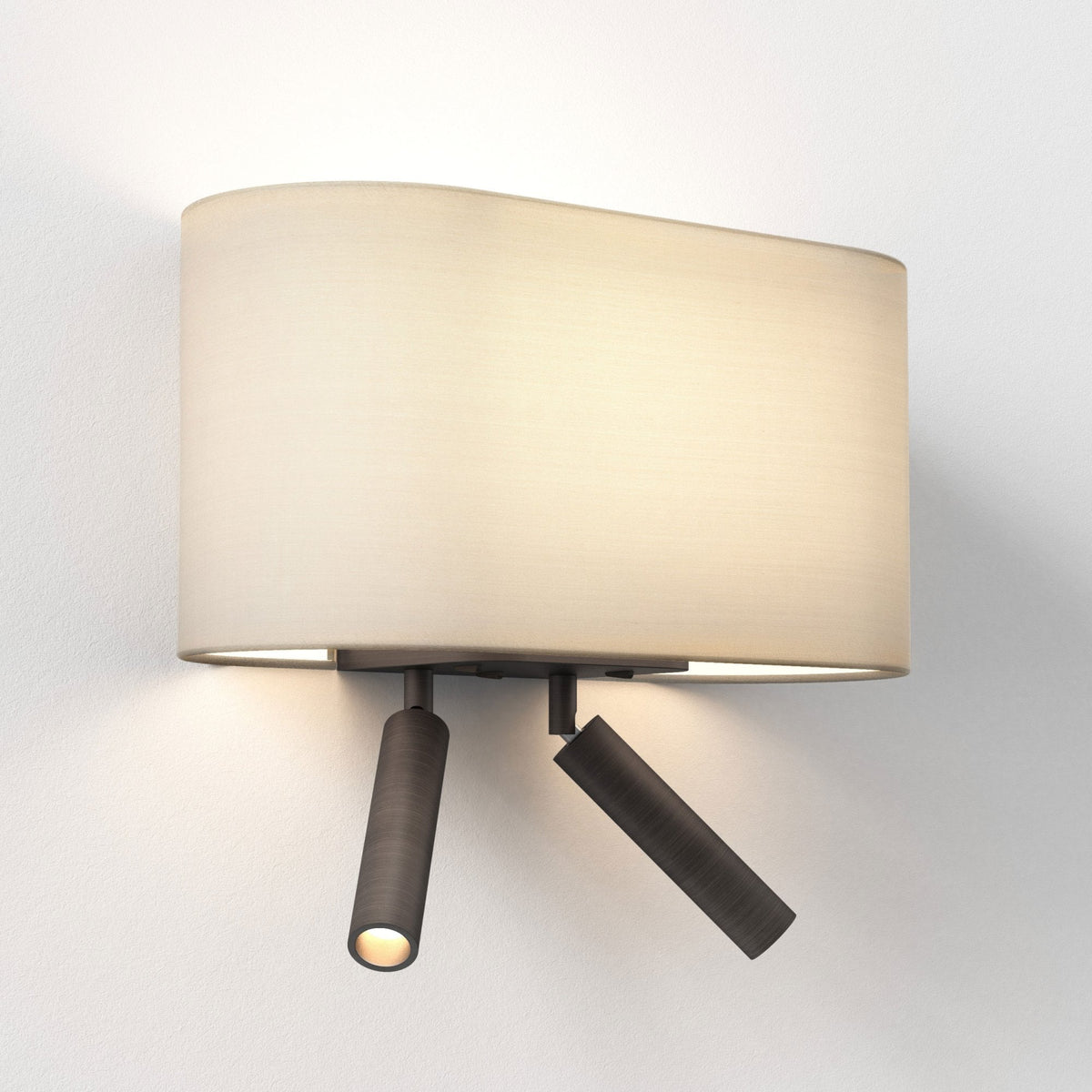 Venn Twin Reader Wall Light in Bronze