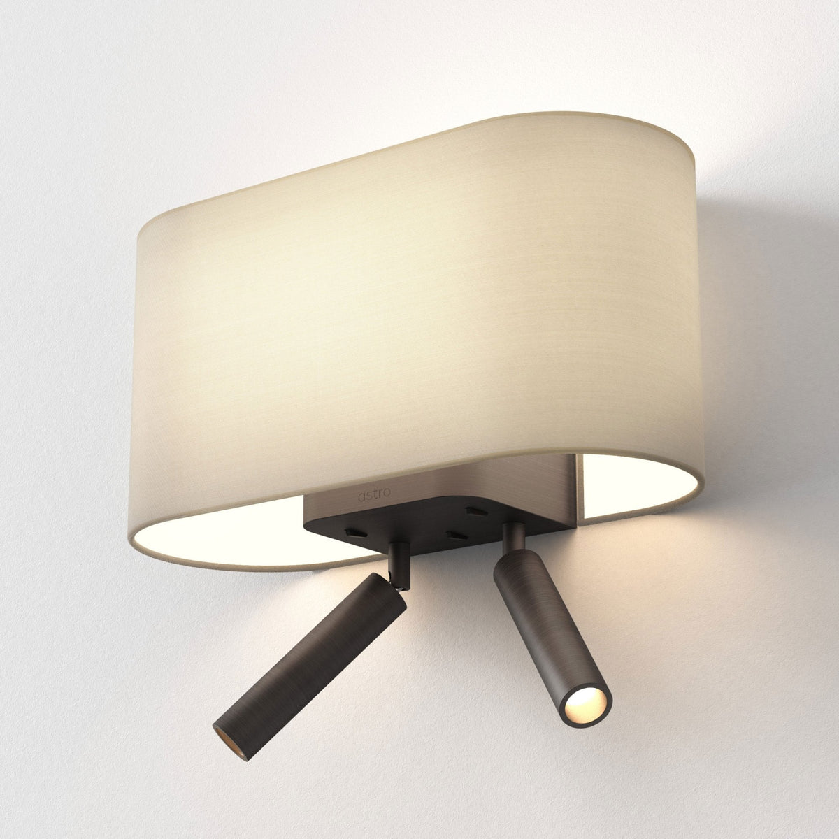 Venn Twin Reader Wall Light in Bronze