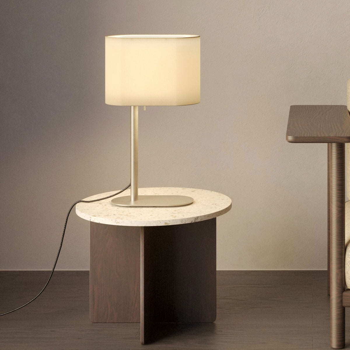 Venn Table Lamp in Matt Nickel