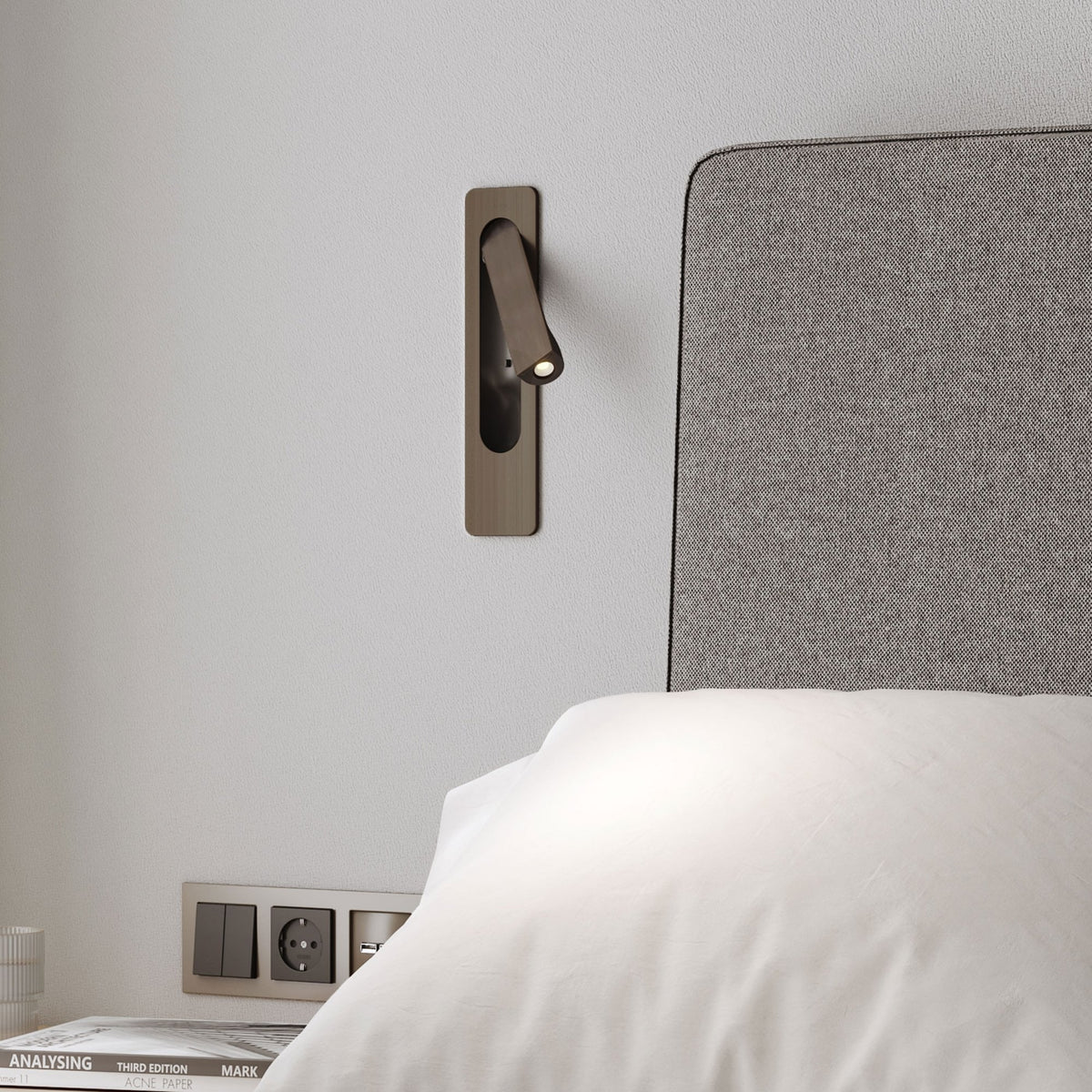 Keta Recessed Switched LED Reading Light in Bronze