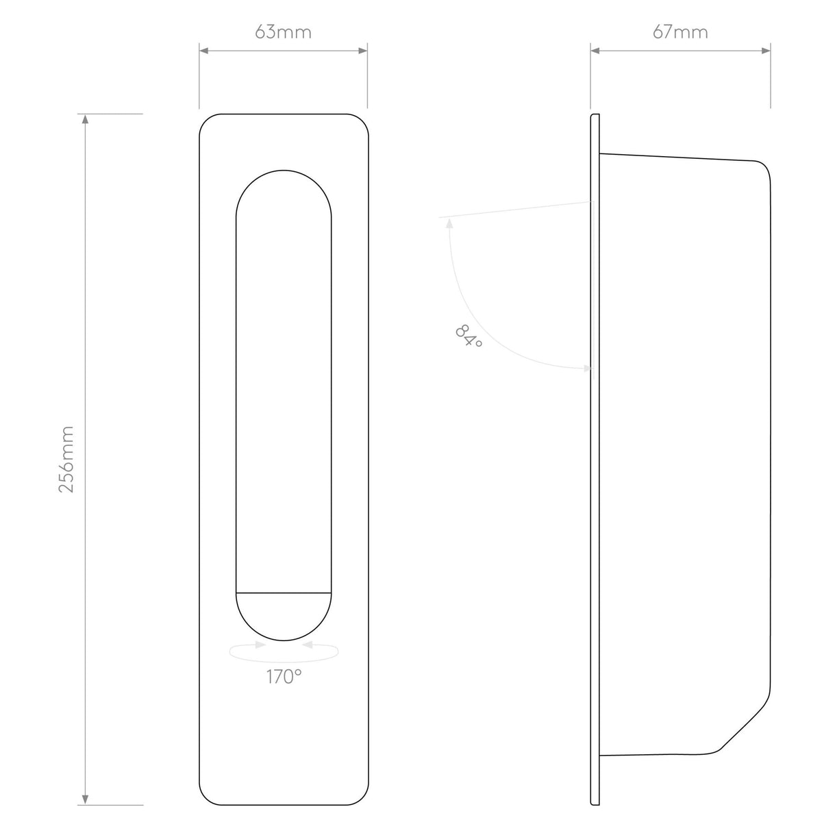 Keta Recessed Switched LED Reading Light in Matt Gold