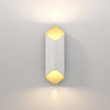 Ako 420 Phase Dimmable Up & Down Wall Light in Matt White & Gold