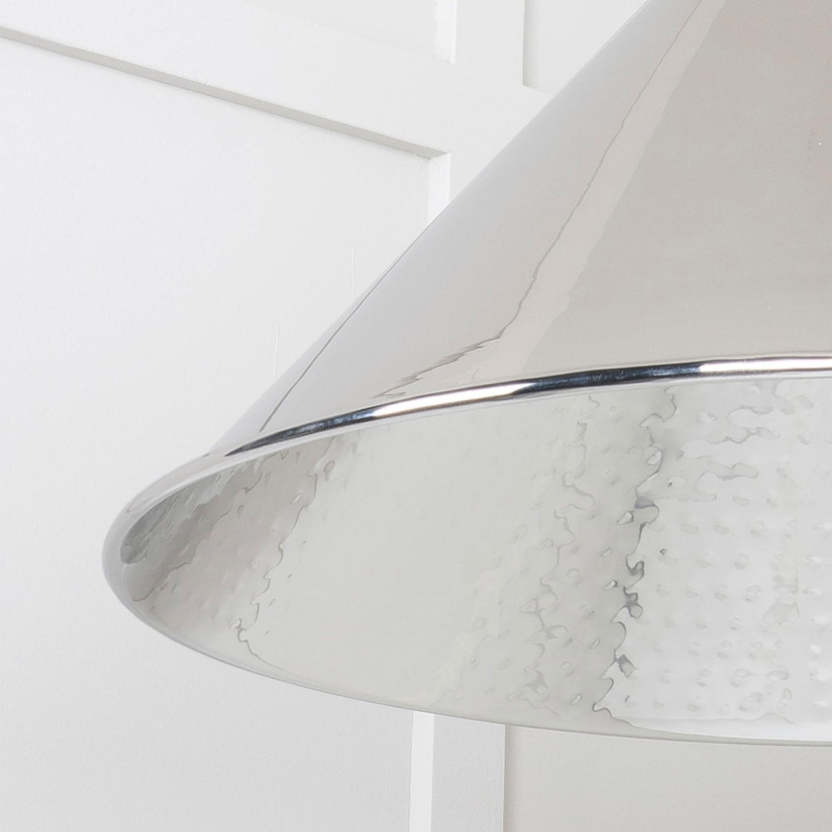 Hammered Nickel Hockley Pendant