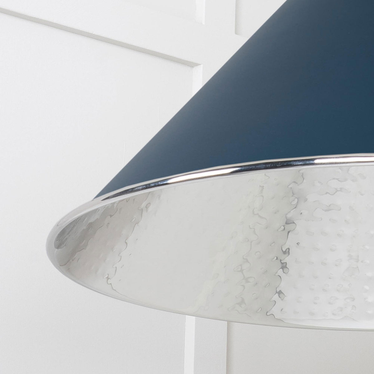 Hammered Nickel Hockley Pendant in Dusk