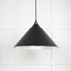 Hammered Nickel Hockley Pendant in Elan Black