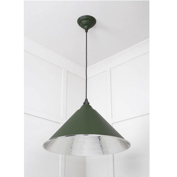 Hammered Nickel Hockley Pendant in Heath