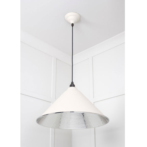 Hammered Nickel Hockley Pendant in Teasel