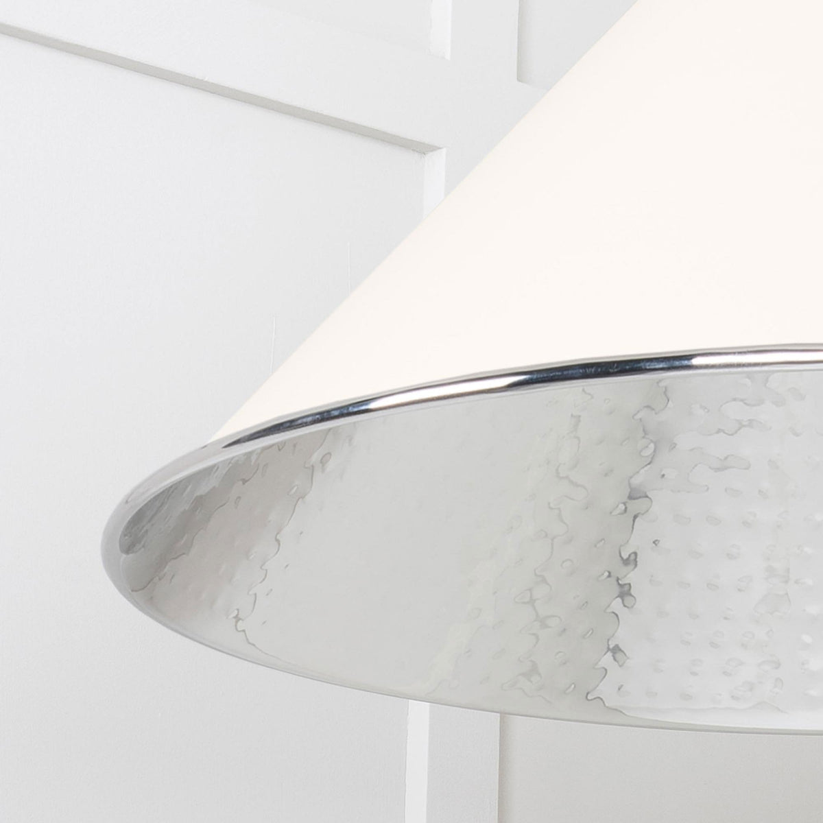 Hammered Nickel Hockley Pendant in Teasel