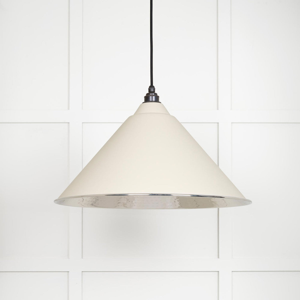 Hammered Nickel Hockley Pendant in Teasel