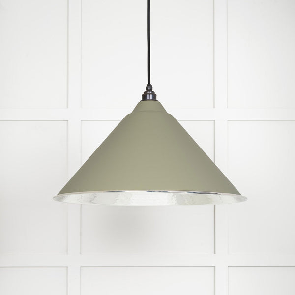 Hammered Nickel Hockley Pendant in Tump
