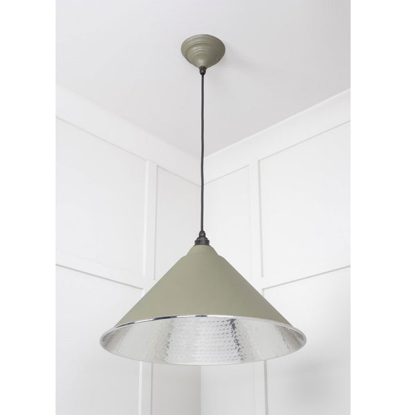 Hammered Nickel Hockley Pendant in Tump