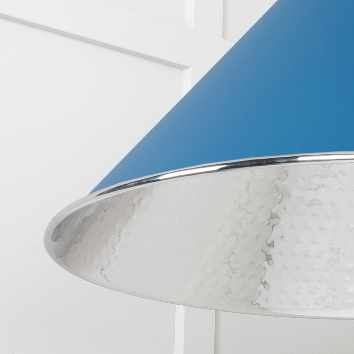 Hammered Nickel Hockley Pendant in Upstream