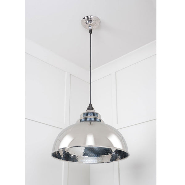 Hammered Nickel Harborne Pendant