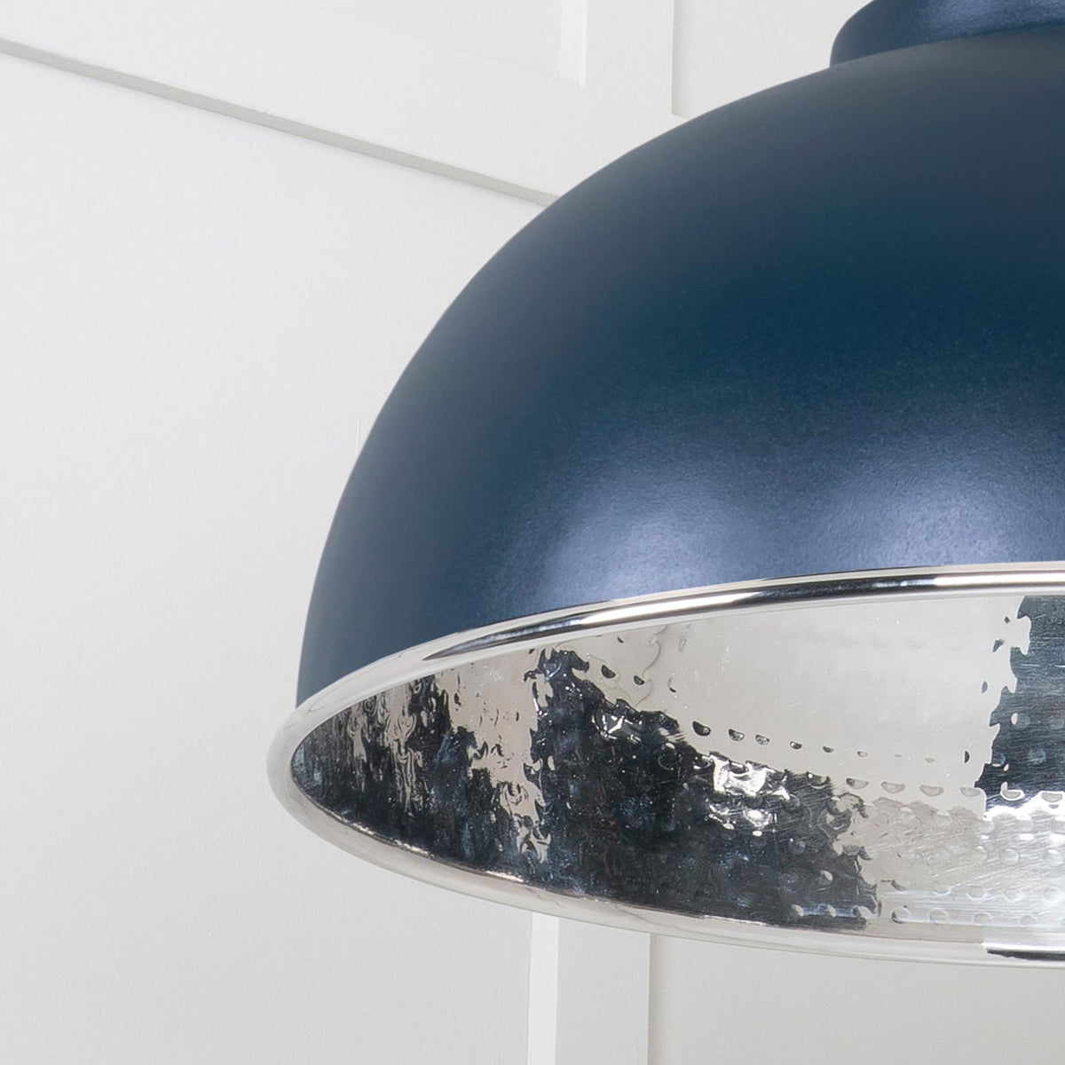 Hammered Nickel Harborne Pendant in Dusk