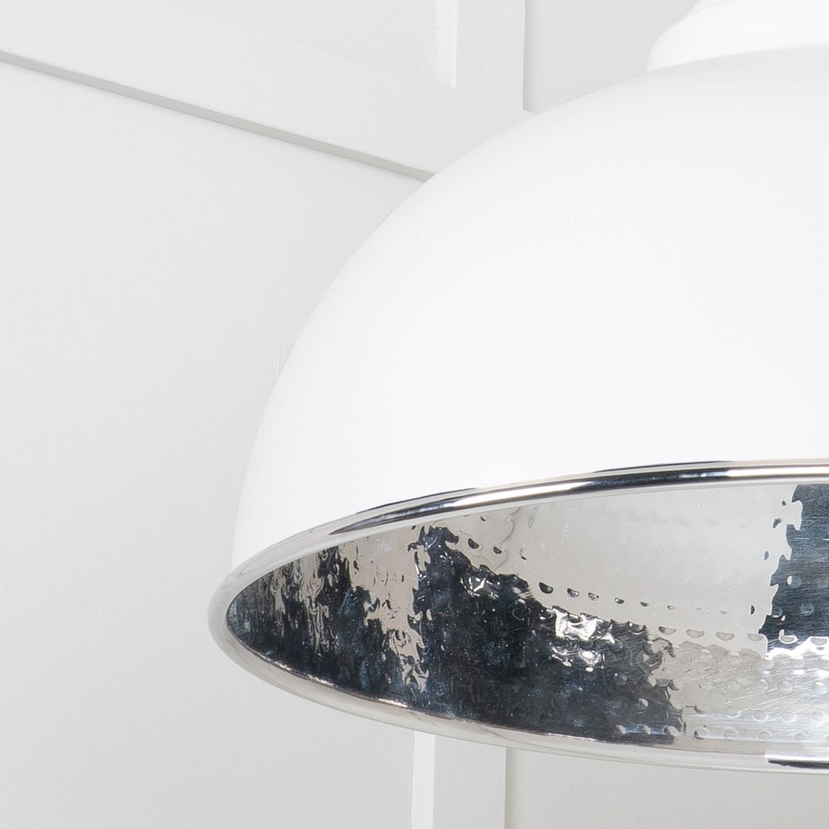 Hammered Nickel Harborne Pendant in Flock