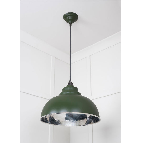 Hammered Nickel Harborne Pendant in Heath