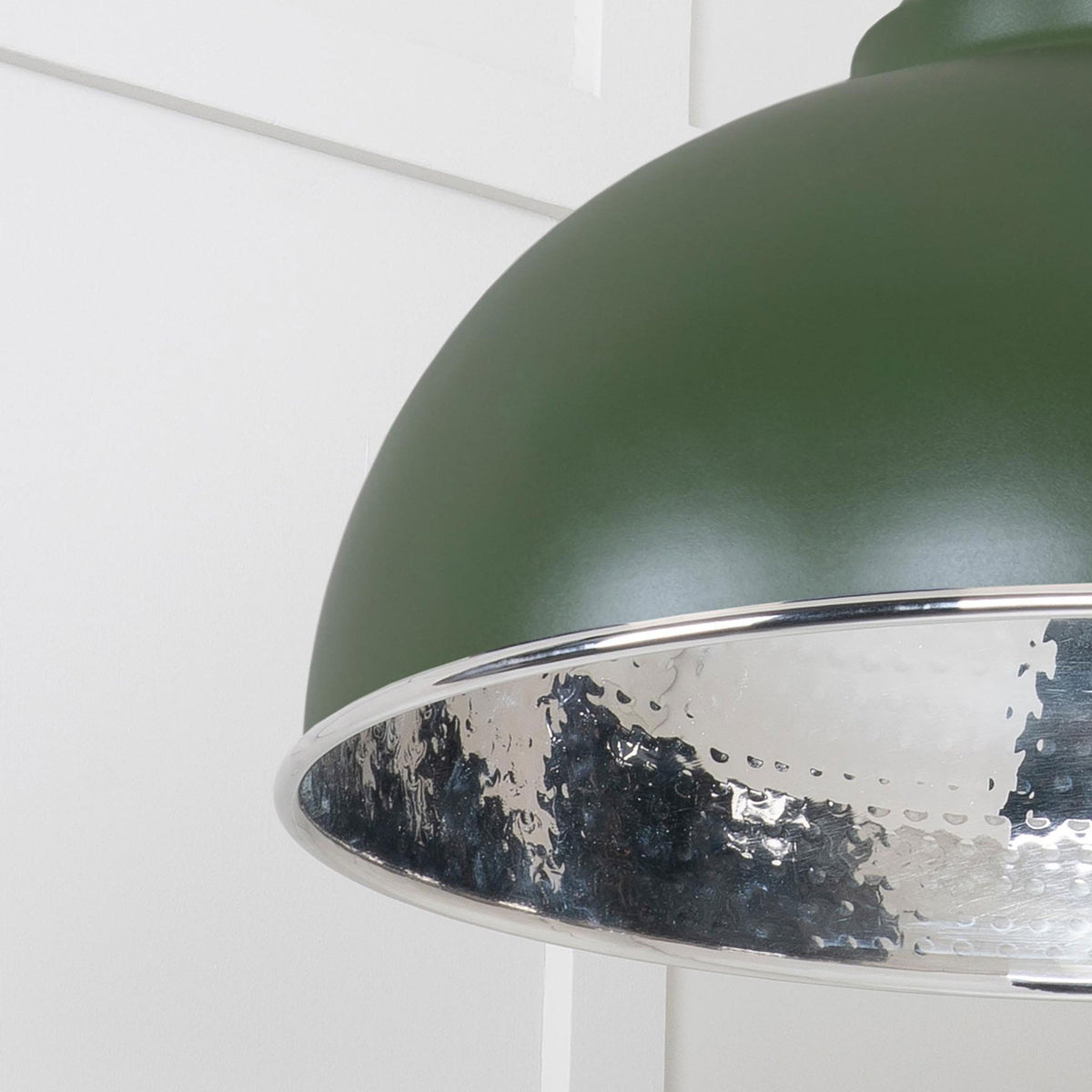 Hammered Nickel Harborne Pendant in Heath