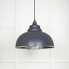 Hammered Nickel Harborne Pendant in Slate
