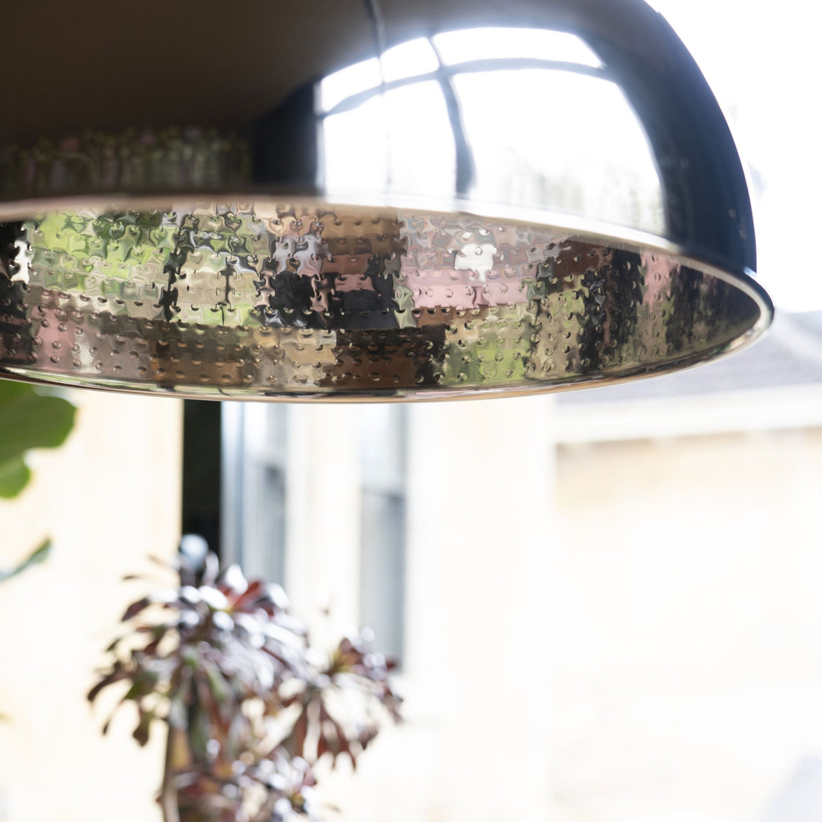 Hammered Nickel Harborne Pendant