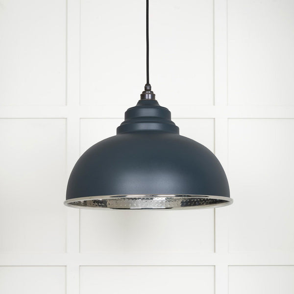 Hammered Nickel Harborne Pendant in Soot
