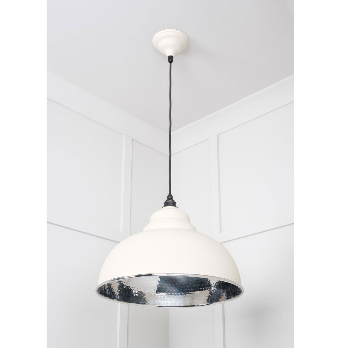 Hammered Nickel Harborne Pendant in Teasel