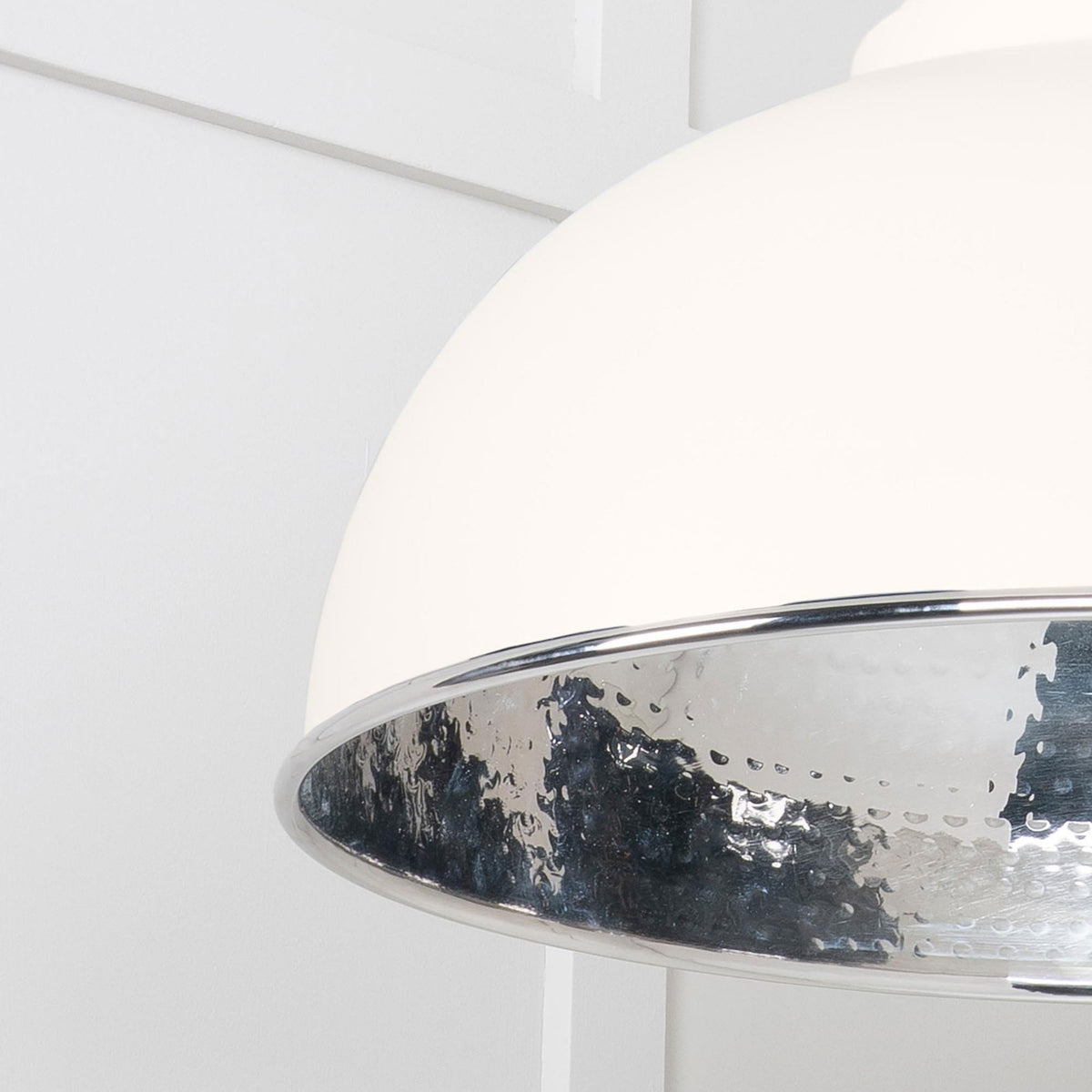 Hammered Nickel Harborne Pendant in Teasel