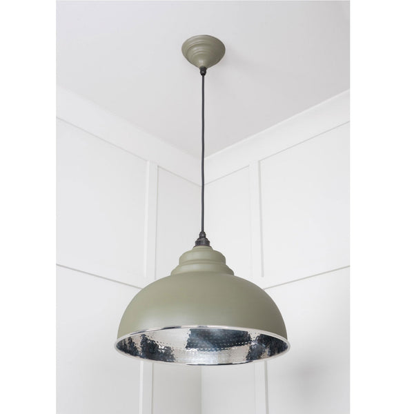 Hammered Nickel Harborne Pendant in Tump