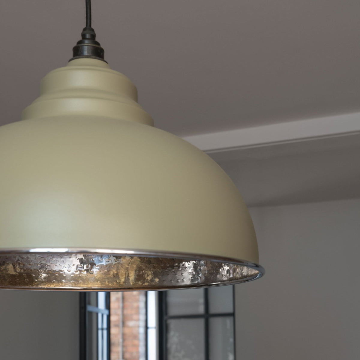 Hammered Nickel Harborne Pendant in Tump