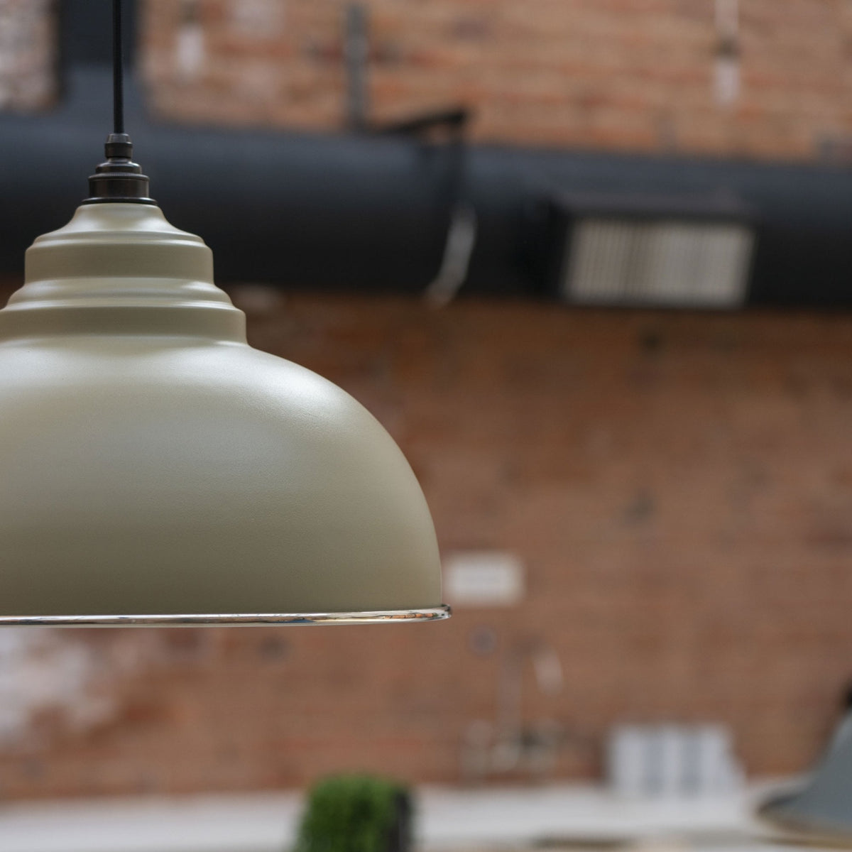 Hammered Nickel Harborne Pendant in Tump