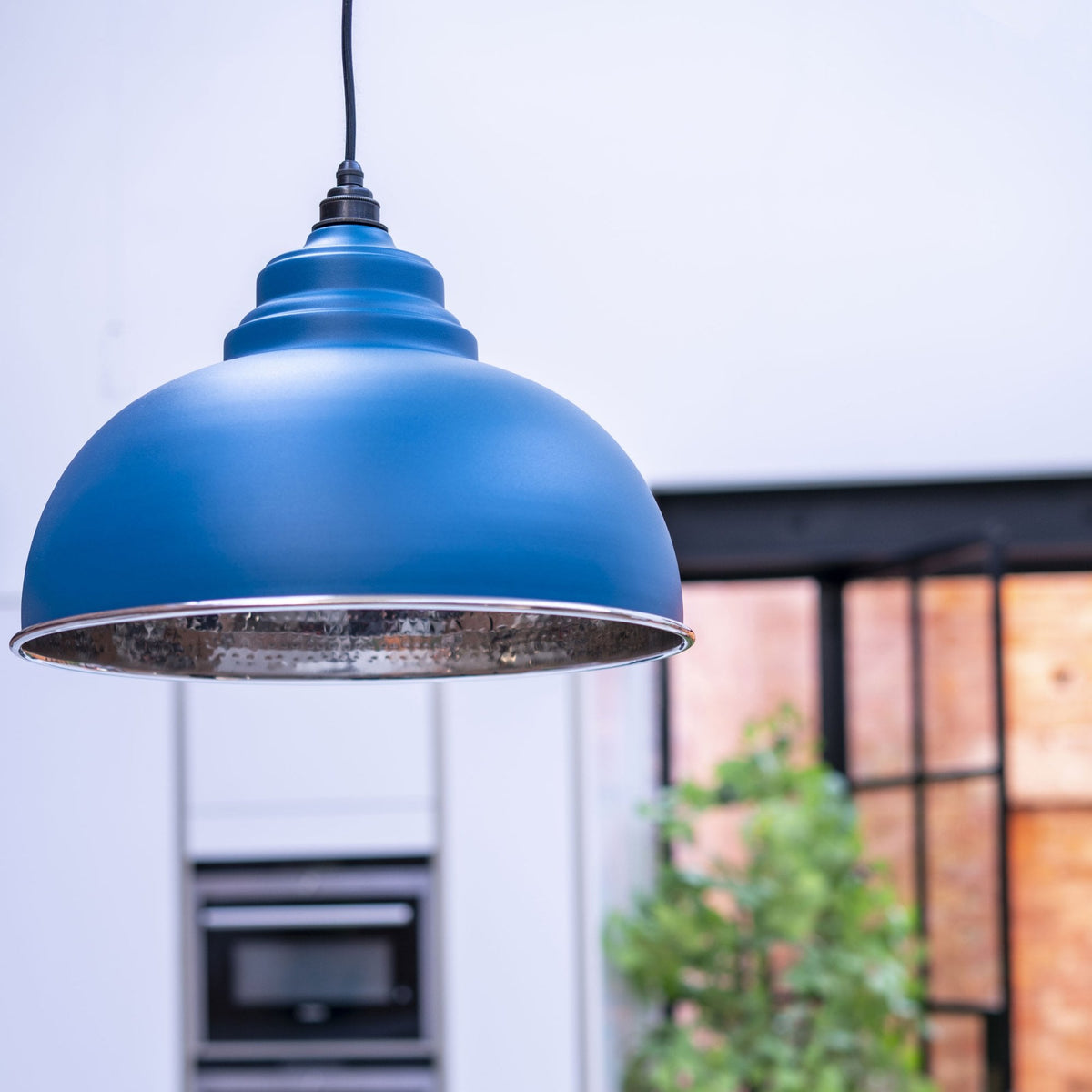 Hammered Nickel Harborne Pendant in Upstream