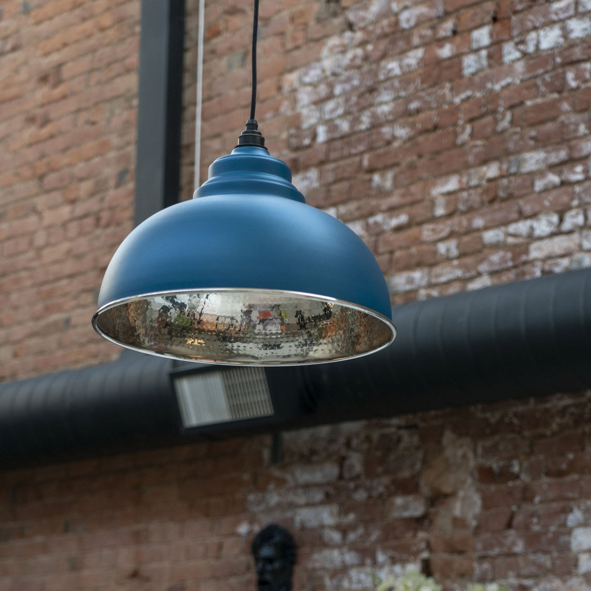 Hammered Nickel Harborne Pendant in Upstream