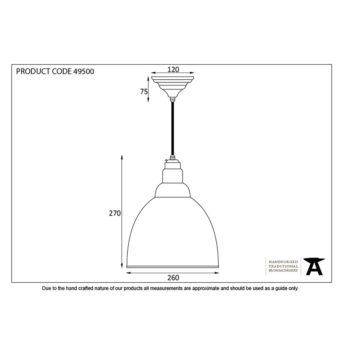 Hammered Copper Brindley Pendant