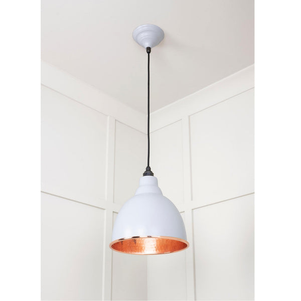 Hammered Copper Brindley Pendant in Birch