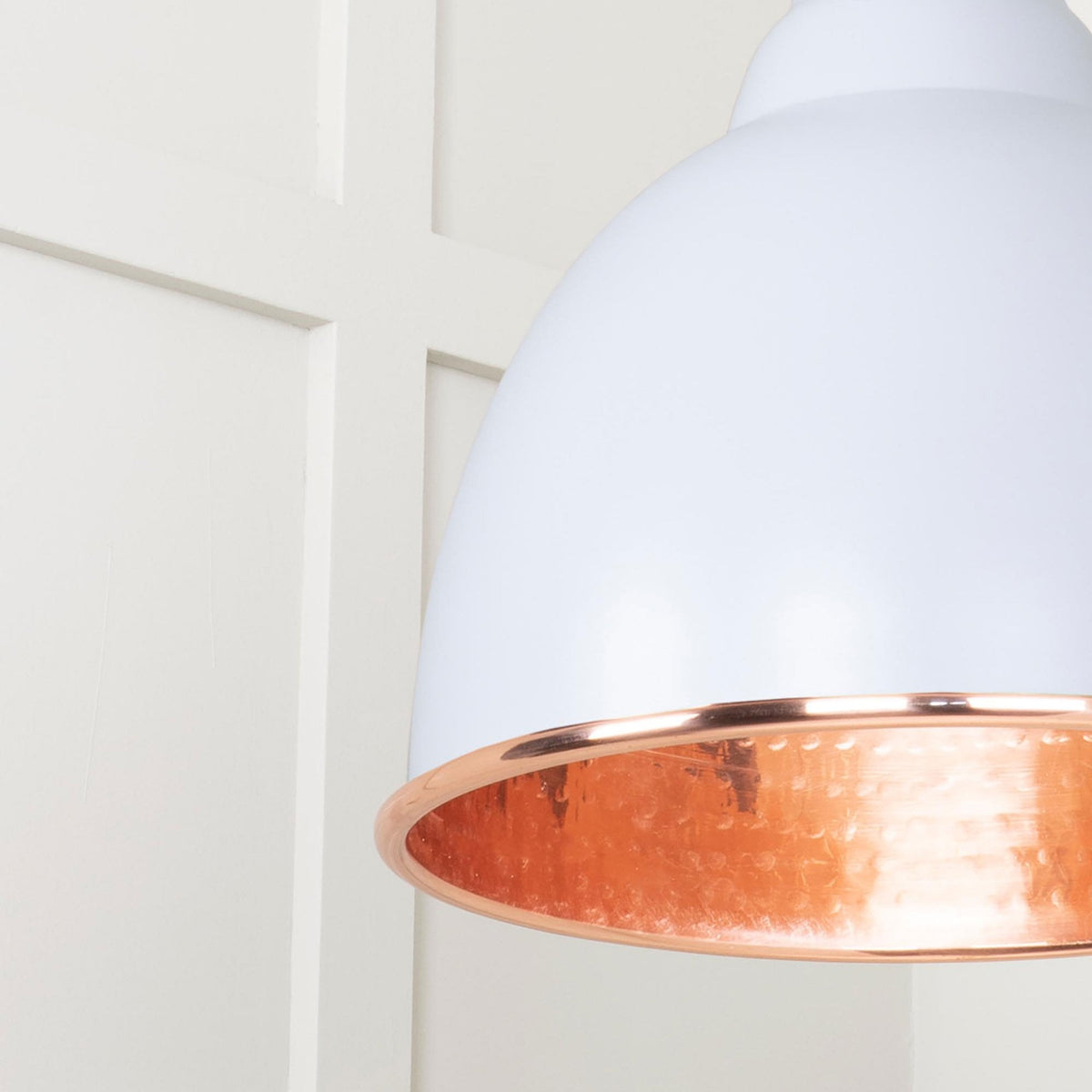 Hammered Copper Brindley Pendant in Birch