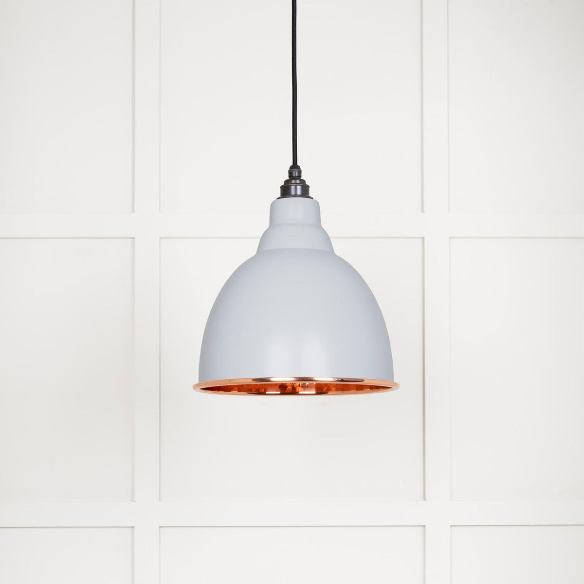 Hammered Copper Brindley Pendant in Birch