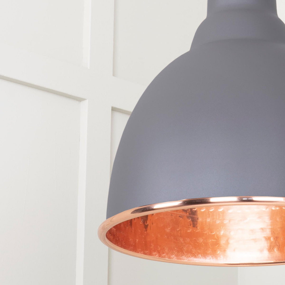 Hammered Copper Brindley Pendant in Bluff