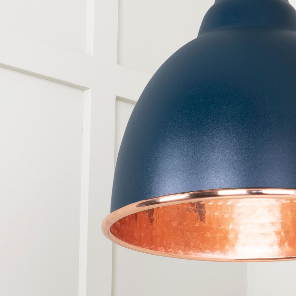 Hammered Copper Brindley Pendant in Dusk