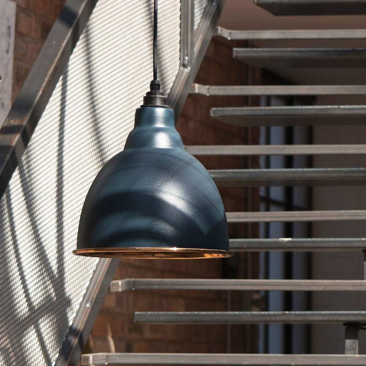 Hammered Copper Brindley Pendant in Dusk